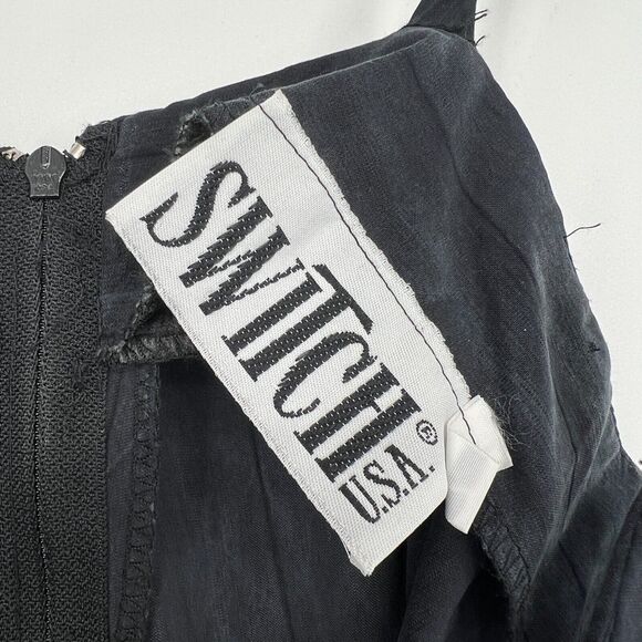 Vintage Little Black Dress Juniors 7 / S 90s Y2K Swing Fairy Grunge Whimsigoth - Picture 4 of 7